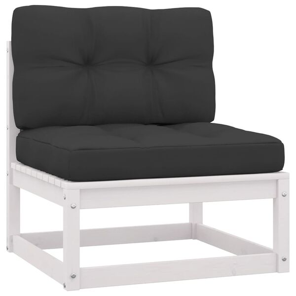 vidaXL 4 Piece Garden Lounge Set with Cushions Solid Pinewood