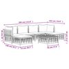 vidaXL 7 Piece Garden Lounge Set with Cushions Anthracite Poly Rattan