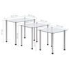 vidaXL Nesting Tables 3 pcs Transparent Tempered Glass