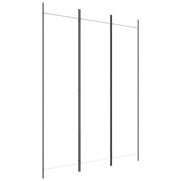 vidaXL 3-Panel Room Divider White 150x200 cm Fabric