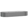 vidaXL Garden Raised Bed Galvanised Steel 249x100x36 cm Grey