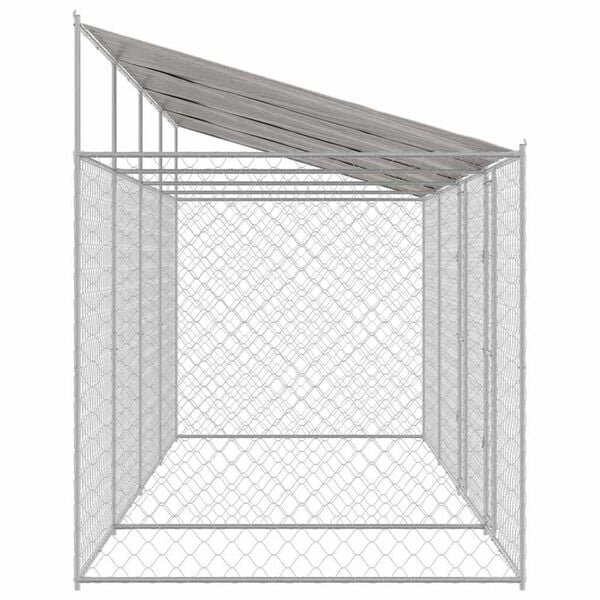 Dog Cage Silver 800 x 200 x 256 cm Galvanised Steel