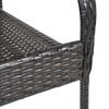 vidaXL Stackable Outdoor Chairs 4 pcs Poly Rattan Brown