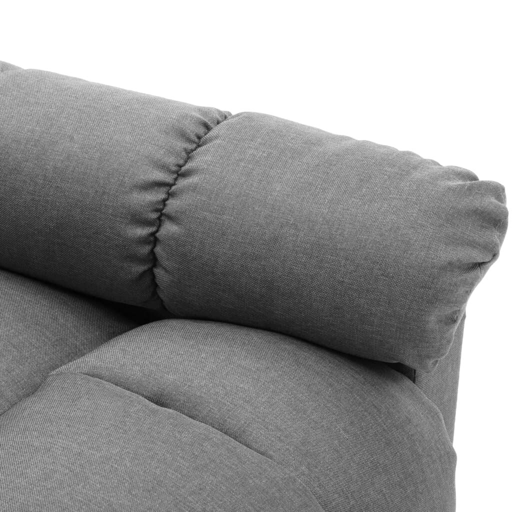 vidaXL Electric Recliner Chair Light Grey Fabric