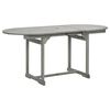 vidaXL Garden Dining Table (120-170)x80x75 cm Solid Acacia Wood