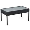 vidaXL 5 Piece Garden Lounge Set with Cushions Poly Rattan Black