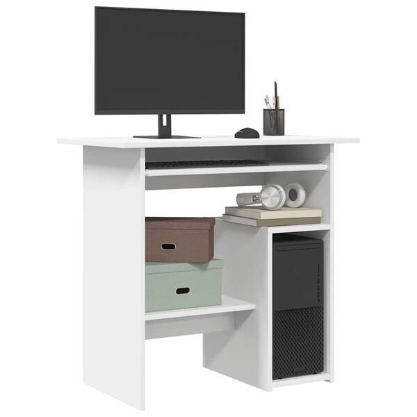 vidaXL Desk White 80x45x74 cm Engineered Wood