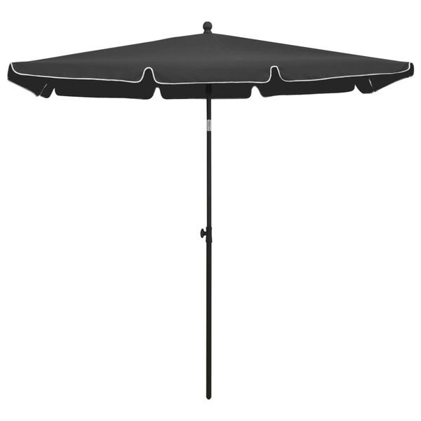 vidaXL Garden Parasol with Pole 210x140 cm Anthracite