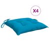 vidaXL Chair Cushions 4 pcs Light Blue 40x40x7 cm Oxford Fabric