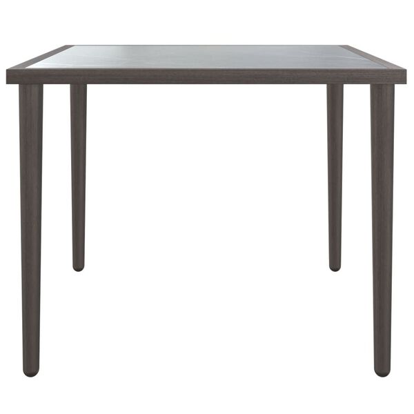 vidaXL Garden Table Grey 48x48x37 cm Steel