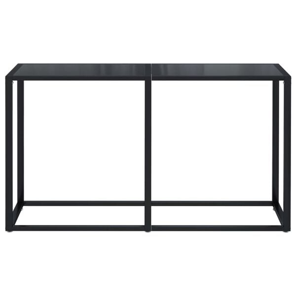 vidaXL Console Table Black 140x35x75.5cm Tempered Glass