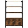 vidaXL Bookcase 3-Tier Smoked Oak 70x30x109.5 cm Engineered Wood
