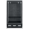 vidaXL Wardrobe Black 87x49x159 cm Fabric