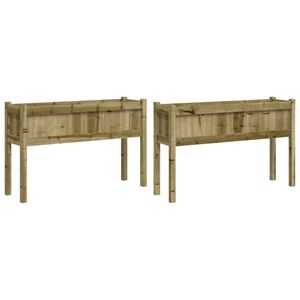 vidaXL Garden Planters 2 pcs with Legs Impregnated Wood Pine
