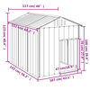 vidaXL Dog House with Roof Anthracite 117x153x123 cm Galvanised Steel