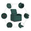 vidaXL Electric Recliner Chair Dark Green Fabric