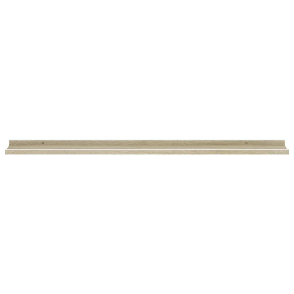 vidaXL Wall Shelves 4 pcs White and Sonoma Oak 115x9x3 cm