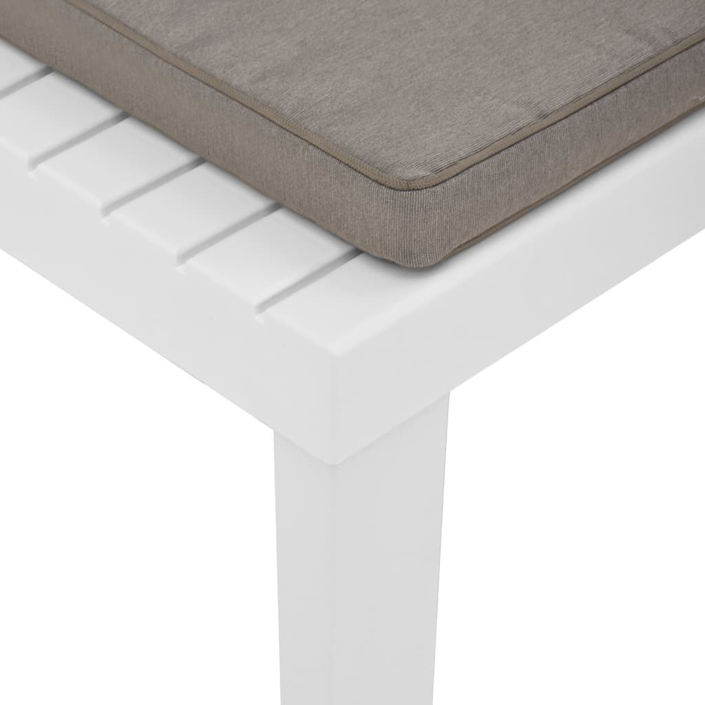 vidaXL 4 Piece Garden Lounge Set with Cushions Plastic White