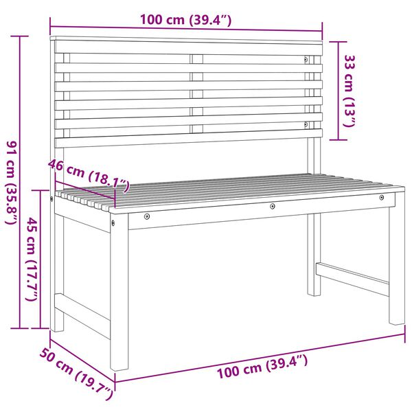 vidaXL 5-Piece Acacia Wood Garden Bench Set