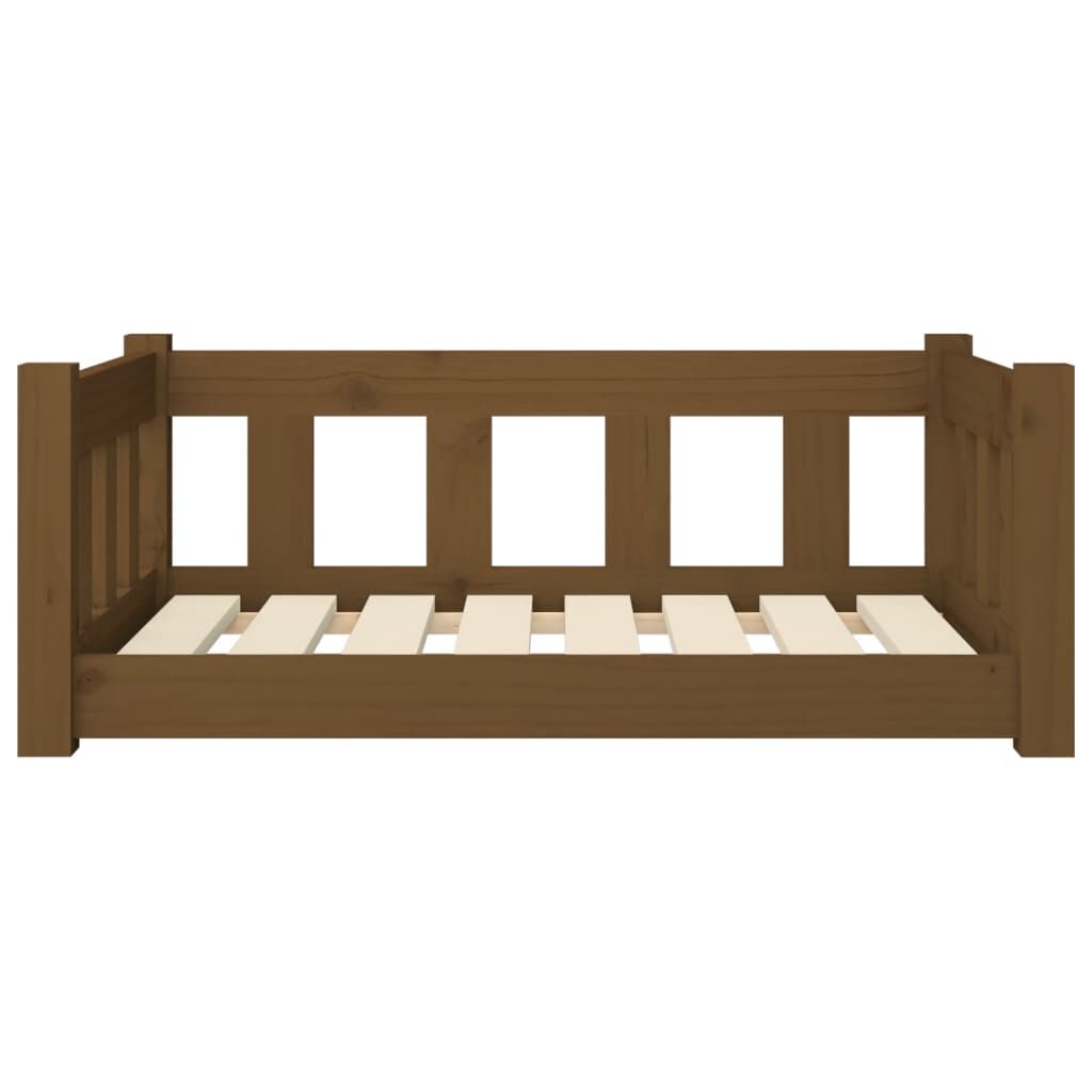 vidaXL Dog Bed Honey Brown 75.5x55.5x28 cm Solid Wood Pine