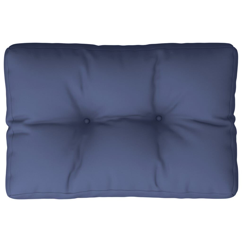 vidaXL Pallet Cushion Navy Blue 50x40x12 cm Fabric