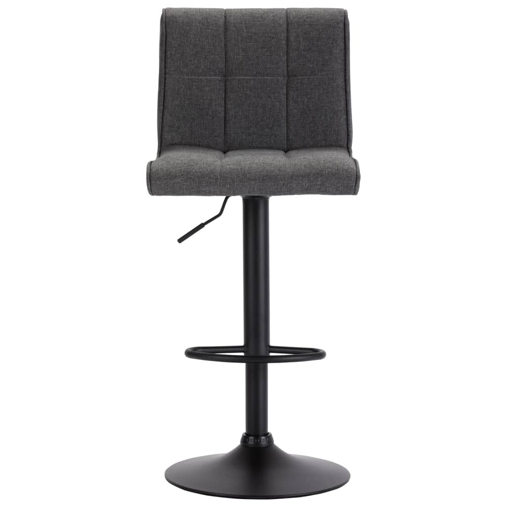 vidaXL Bar Stool Dark Grey Fabric