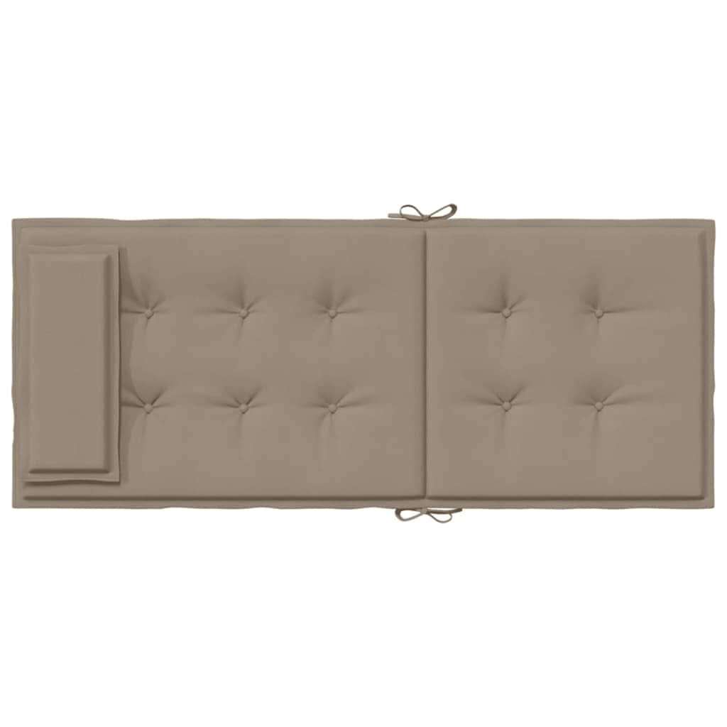 vidaXL Highback Chair Cushions 2 pcs Taupe Oxford Fabric