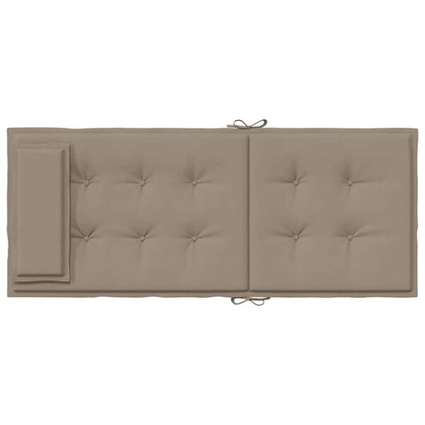 vidaXL Highback Chair Cushions 2 pcs Taupe Oxford Fabric