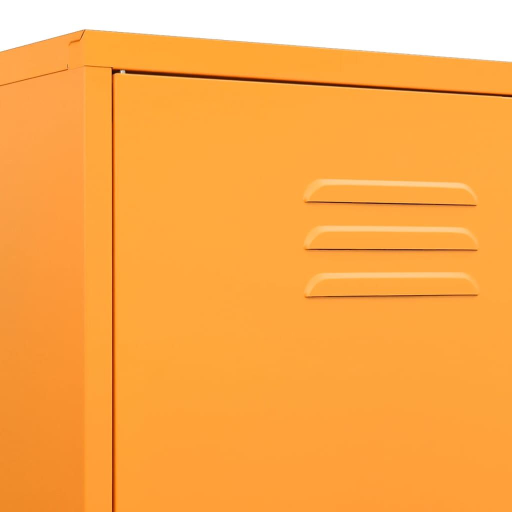vidaXL Wardrobe Mustard Yellow 90x50x180 cm Steel