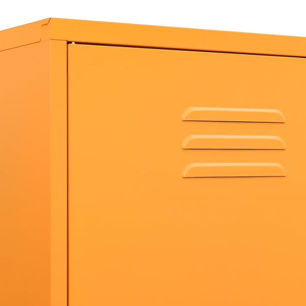 vidaXL Wardrobe Mustard Yellow 90x50x180 cm Steel