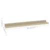 vidaXL Wall Shelves 2 pcs Sonoma Oak 60x9x3 cm