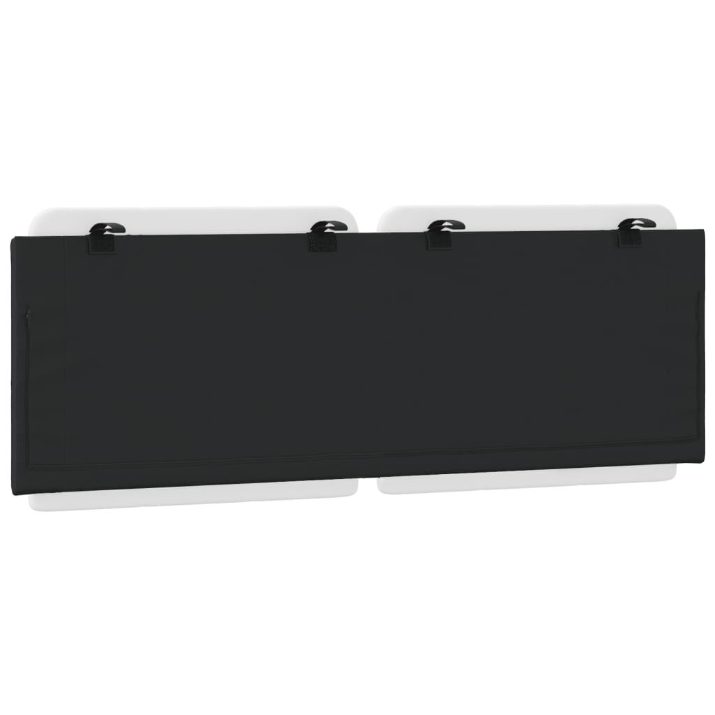 vidaXL Headboard Cushion "Zadar" Black and White 137 cm Double Faux Leather