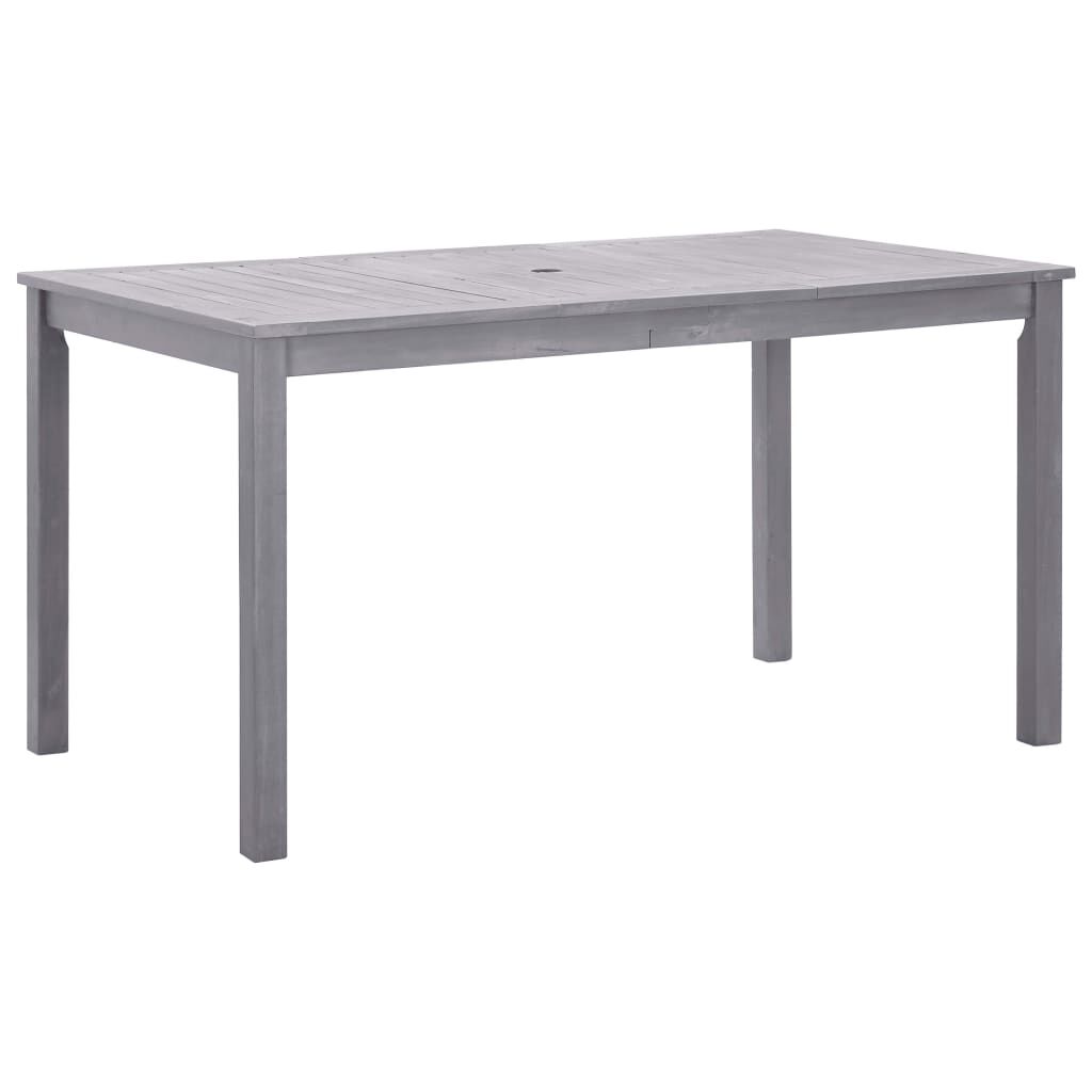 vidaXL 5 Piece Outdoor Dining Set Grey Solid Acacia Wood