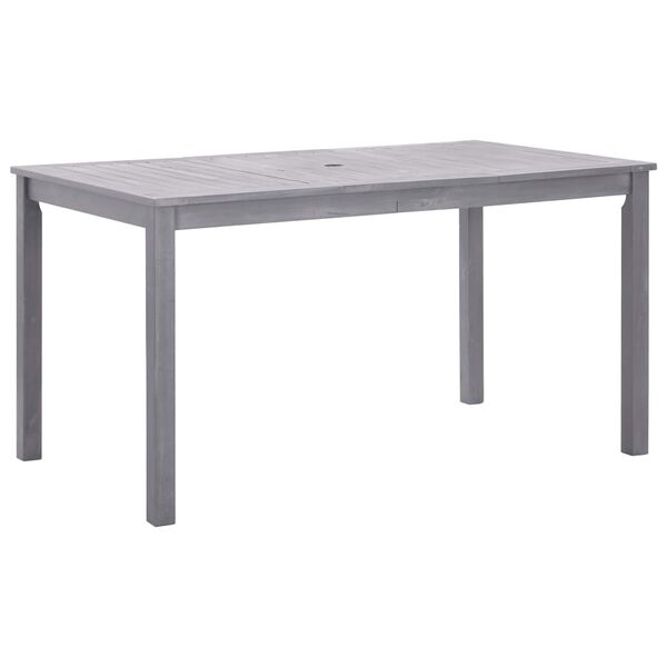 vidaXL 5 Piece Outdoor Dining Set Grey Solid Acacia Wood