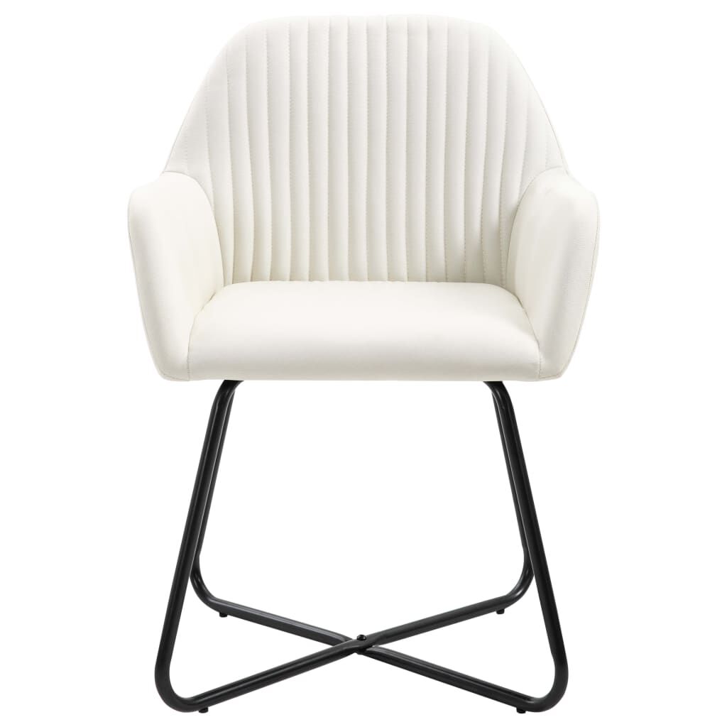 vidaXL Dining Chairs 4 pcs Cream Fabric