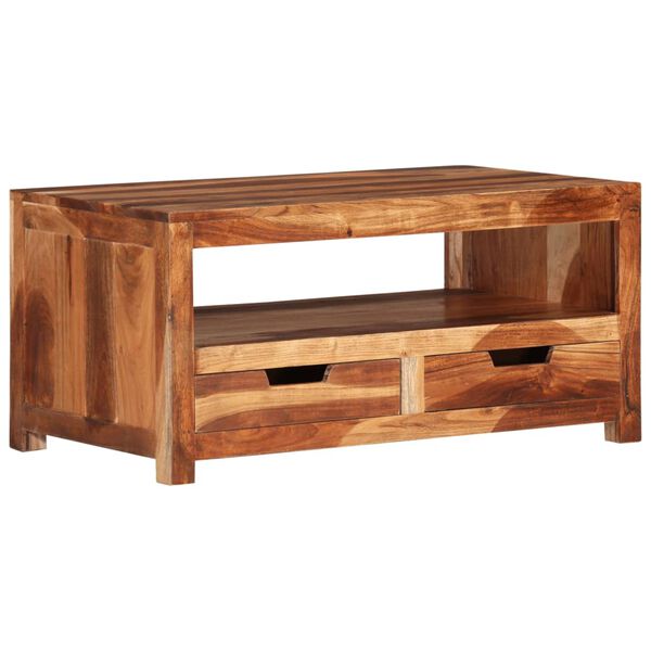 vidaXL Coffee Table 84x49x40 cm Solid Wood Acacia