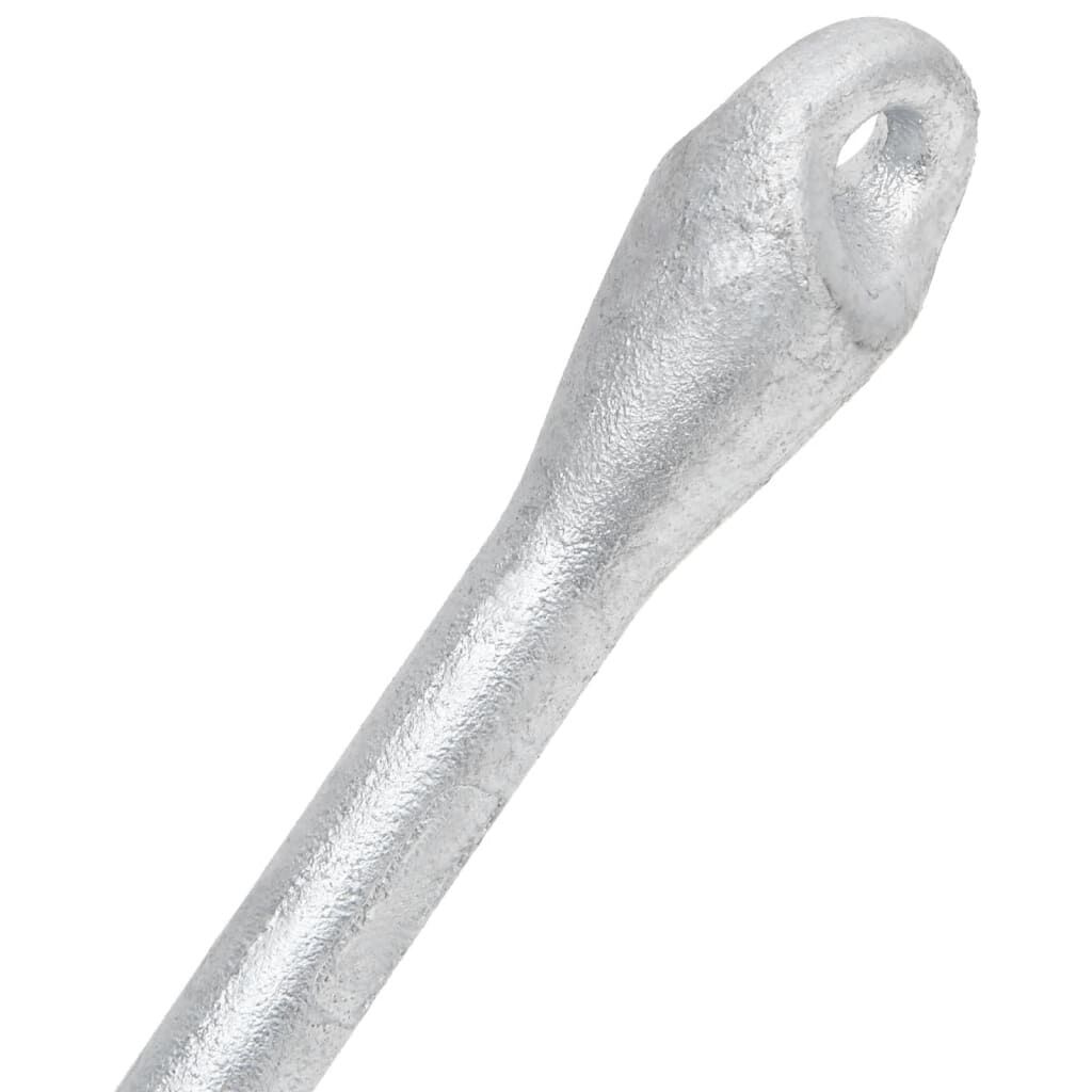 vidaXL Folding Anchor Silver 8 kg Hot Dip Galvanized Cast Iron