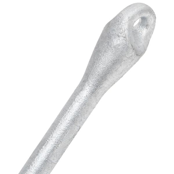 vidaXL Folding Anchor Silver 8 kg Hot Dip Galvanized Cast Iron
