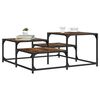 vidaXL Coffee Table Smoked Oak 87.5x87.5x40 cm Engineered Wood