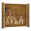 vidaXL Garden Gate 105x105 cm Corten Steel Grass Design