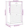 vidaXL Shoe Cabinet VIGO 60x35x96 cm Grey Solid Wood Pine