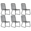 vidaXL 7 Piece Outdoor Dining Set Poly Rattan and Glass