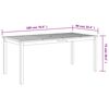 vidaXL Garden Dining Table 180x90x75 cm Solid Wood Acacia