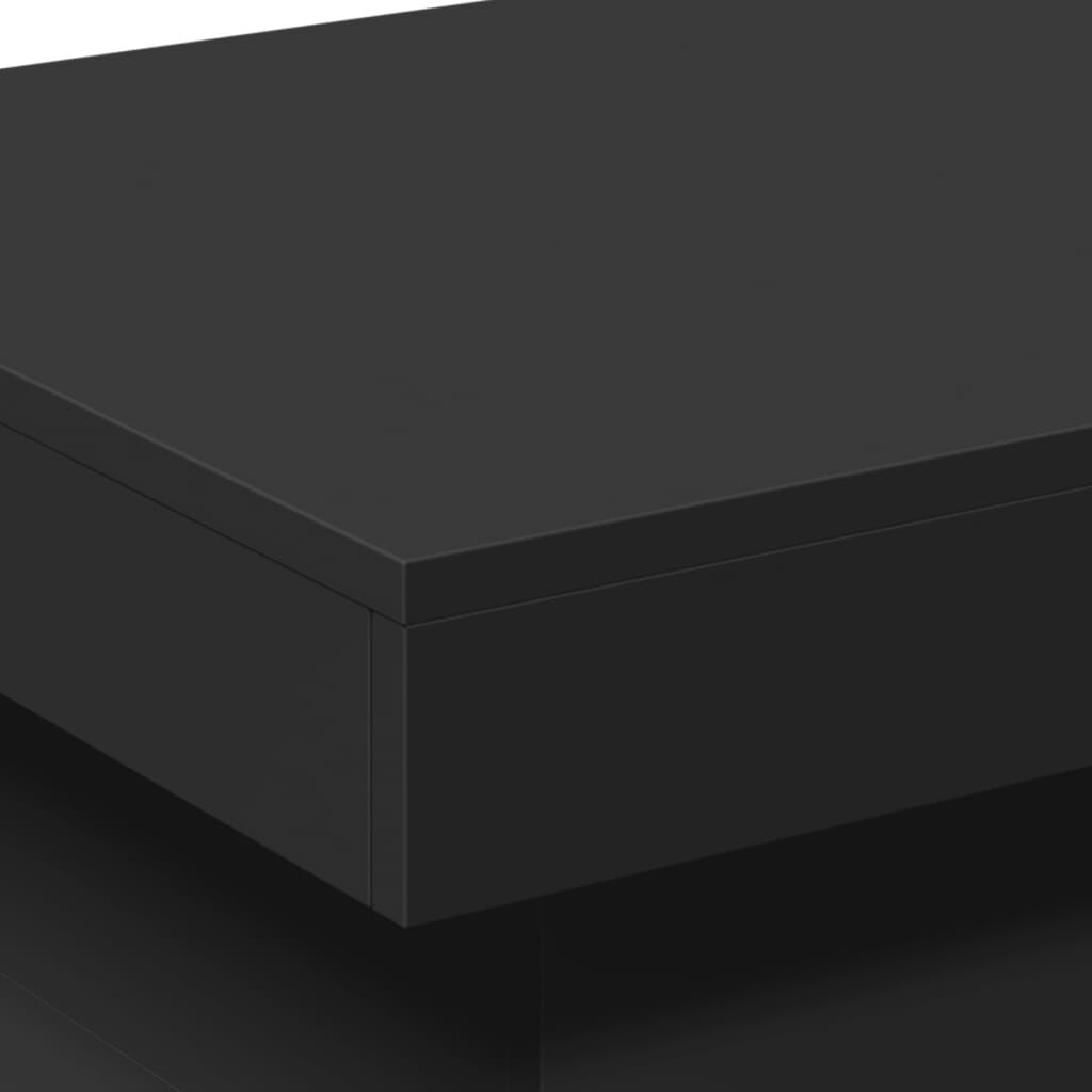 vidaXL Coffee Table with LED Lights Black 50x50x40 cm