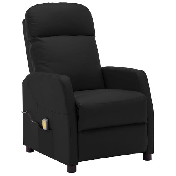 vidaXL Electric Massage Chair Black Faux Leather