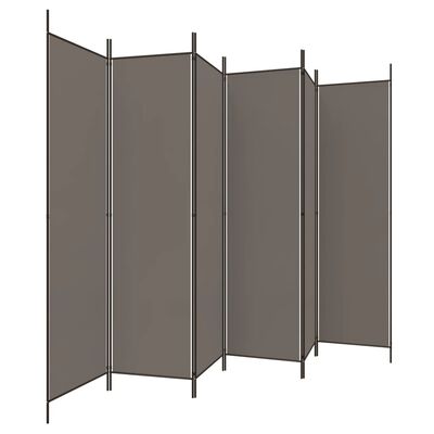 vidaXL 6-Panel Room Divider Anthracite 300x200 cm Fabric