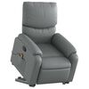 vidaXL Stand up Massage Recliner Chair Grey Faux Leather