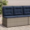 vidaXL Garden Bench with Cushion Grey Poly rattan
