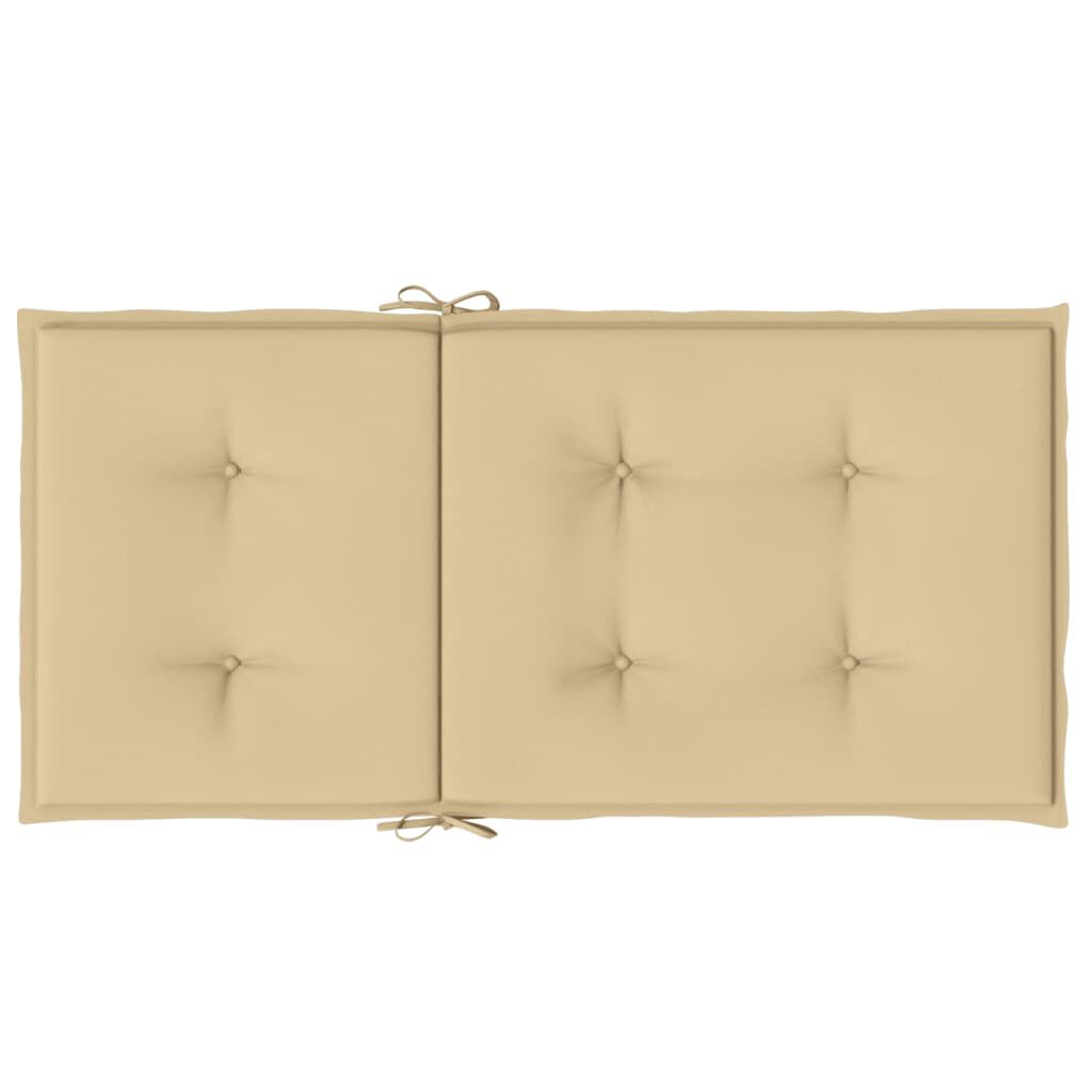 vidaXL Lowback Chair Cushions 2 pcs Melange Beige 100x50x4 cm Fabric