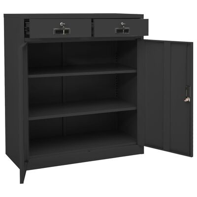 vidaXL Office Cabinet Anthracite 90x40x102 cm Steel
